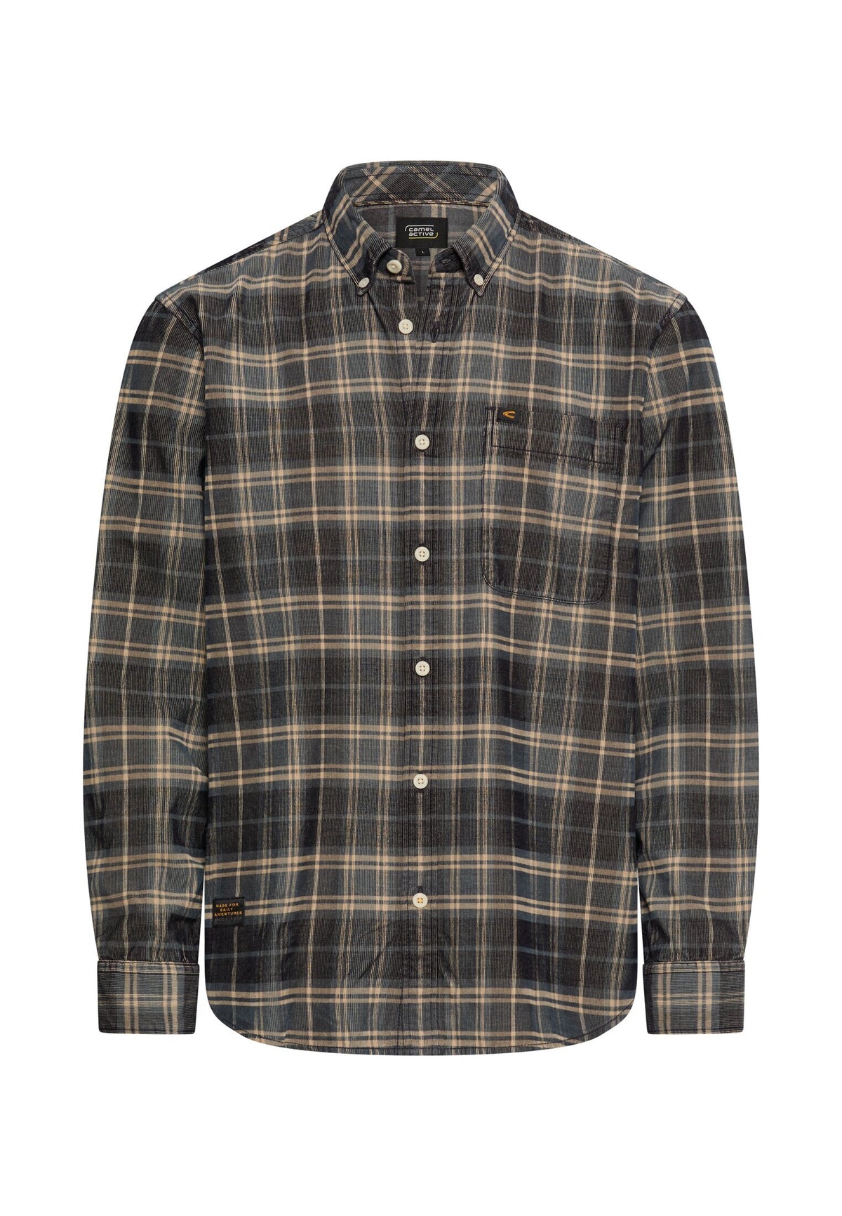 Baumwollhemd mit Button-Down-Kragen (Tinted Blue)