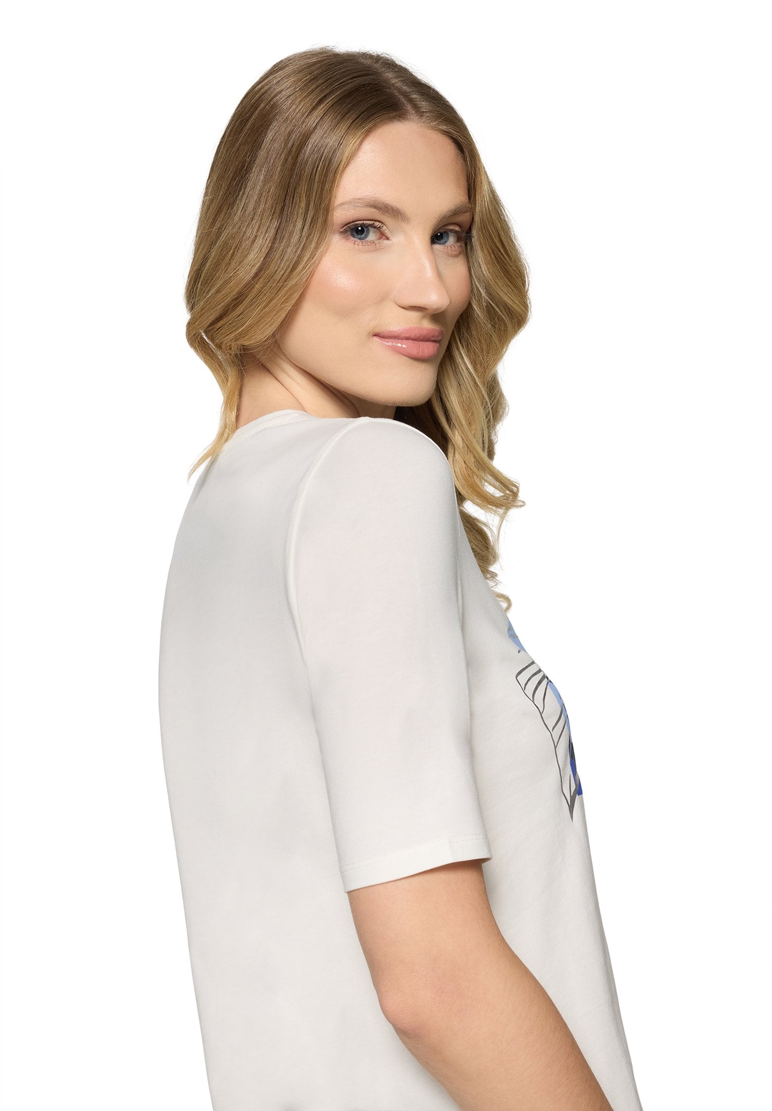 Basic Shirt (Patch Cream/blu)
