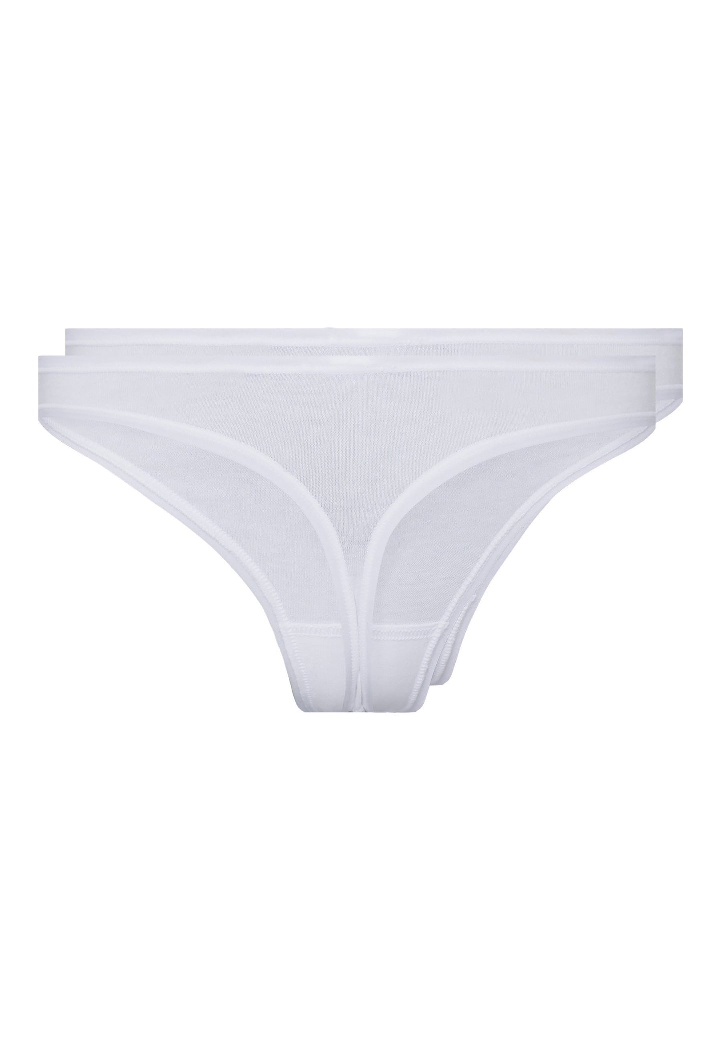 Skiny Damen String Doppelpack SKINY ADVANTAGE Cotton Stretch (White)