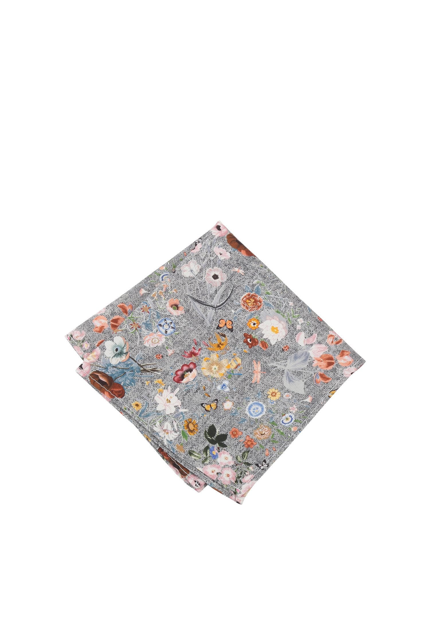 Einstecktuch Blume (Fb.1 M-grau)