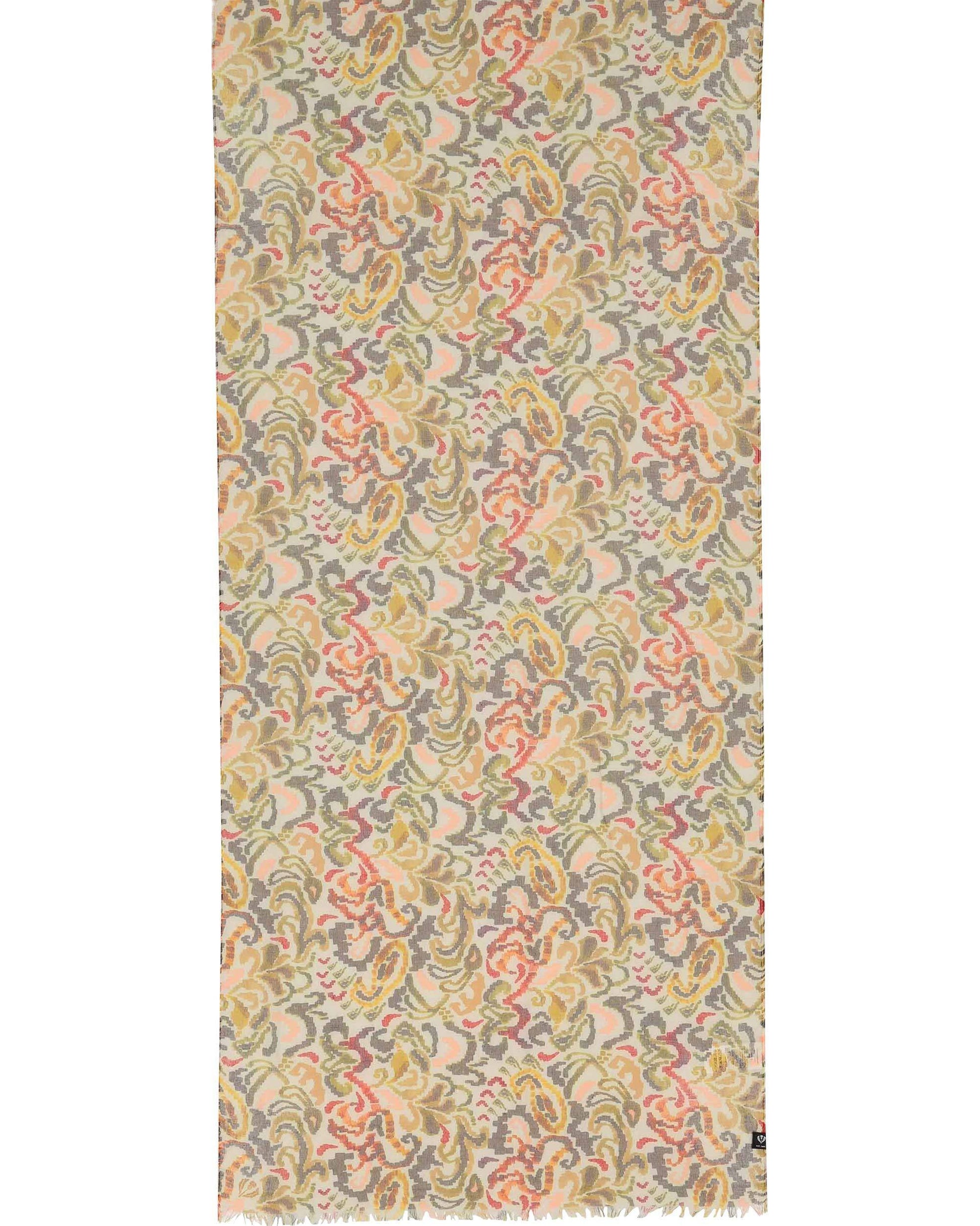 Schal Sustainability Edition - Schal mit abstrahiertem Paisley-Muster (Khaki)