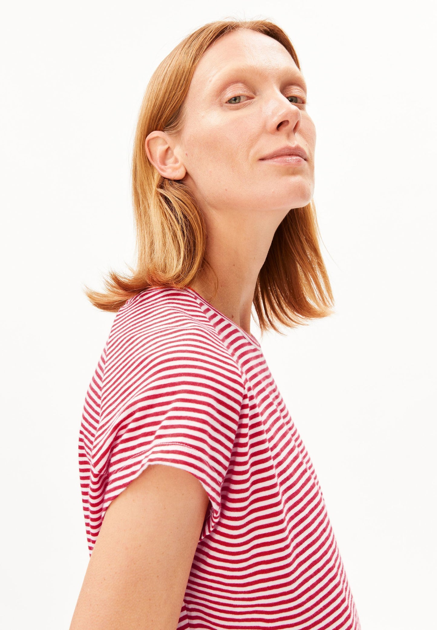 Slub Jersey Stripe T-shirt (Pink Mist-mars)