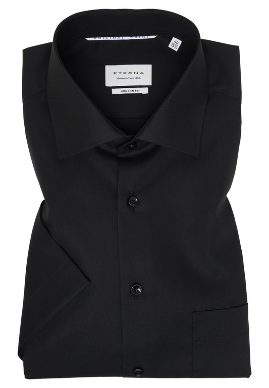 Original Shirt Popeline Kurzarm (Schwarz)