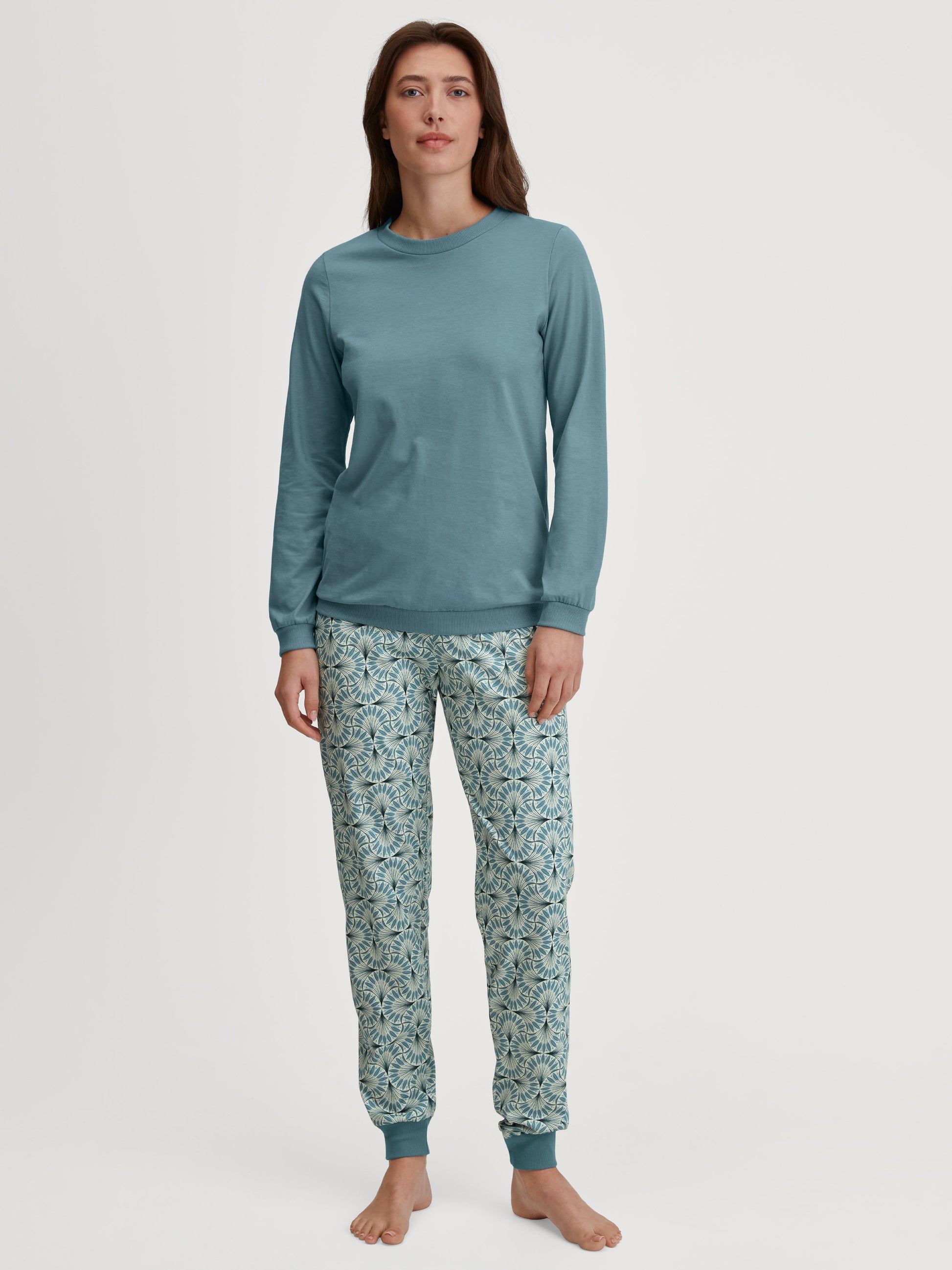 WOMEN Pyjamas with cuff (Smoke Blue)
