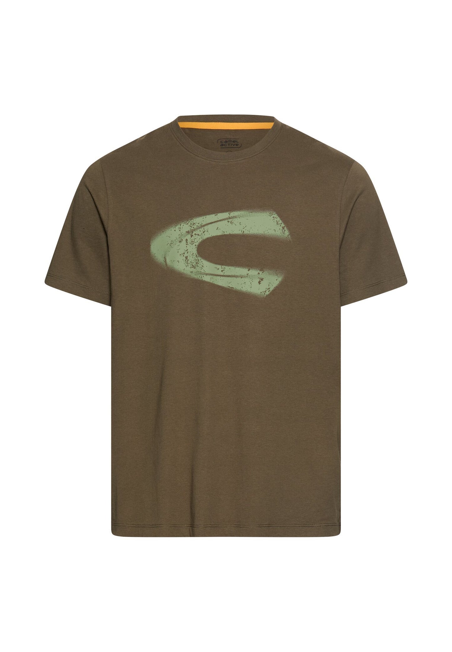 T-Shirt mit Logoprint aus organic Cotton (Dark Olive Green)