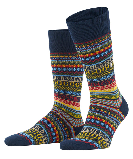 Burlington Snow Isle Herren Socken (Marine)
