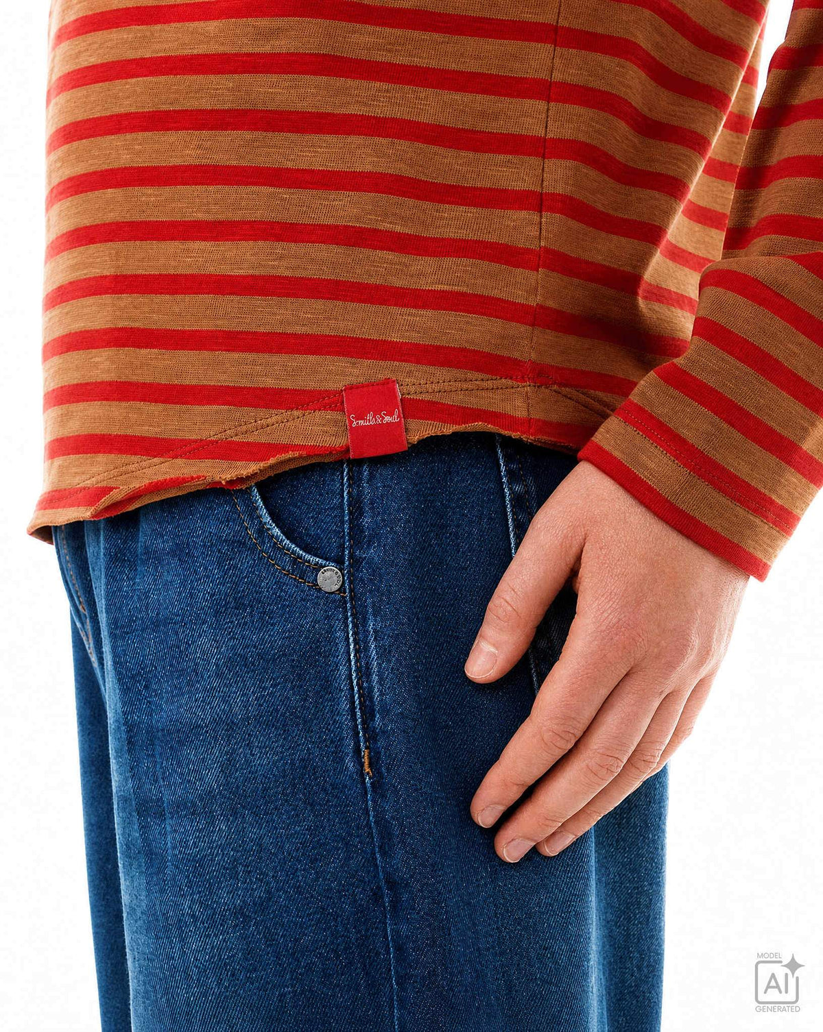 Regular Basic Sweat Raglan Striped (Love)