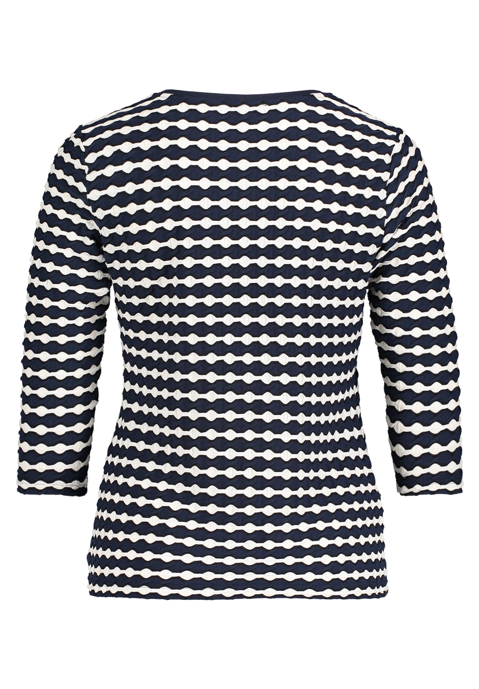 Basic Shirt (Dark Blue/cream)