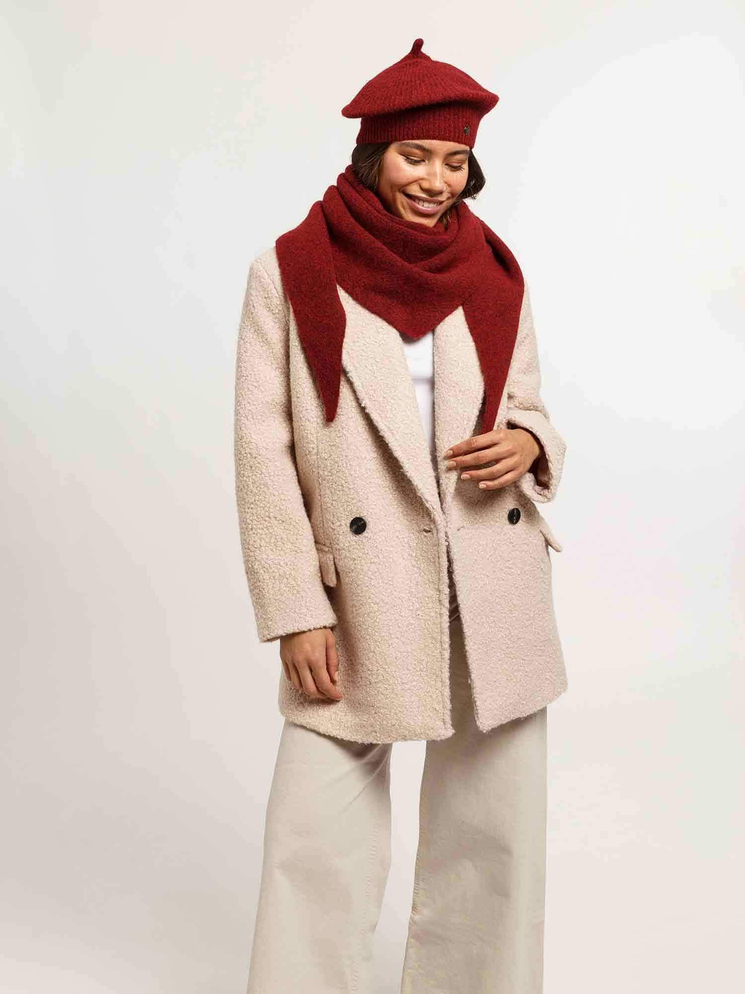 Dreieckstuch Polyester Schal (Barolo)