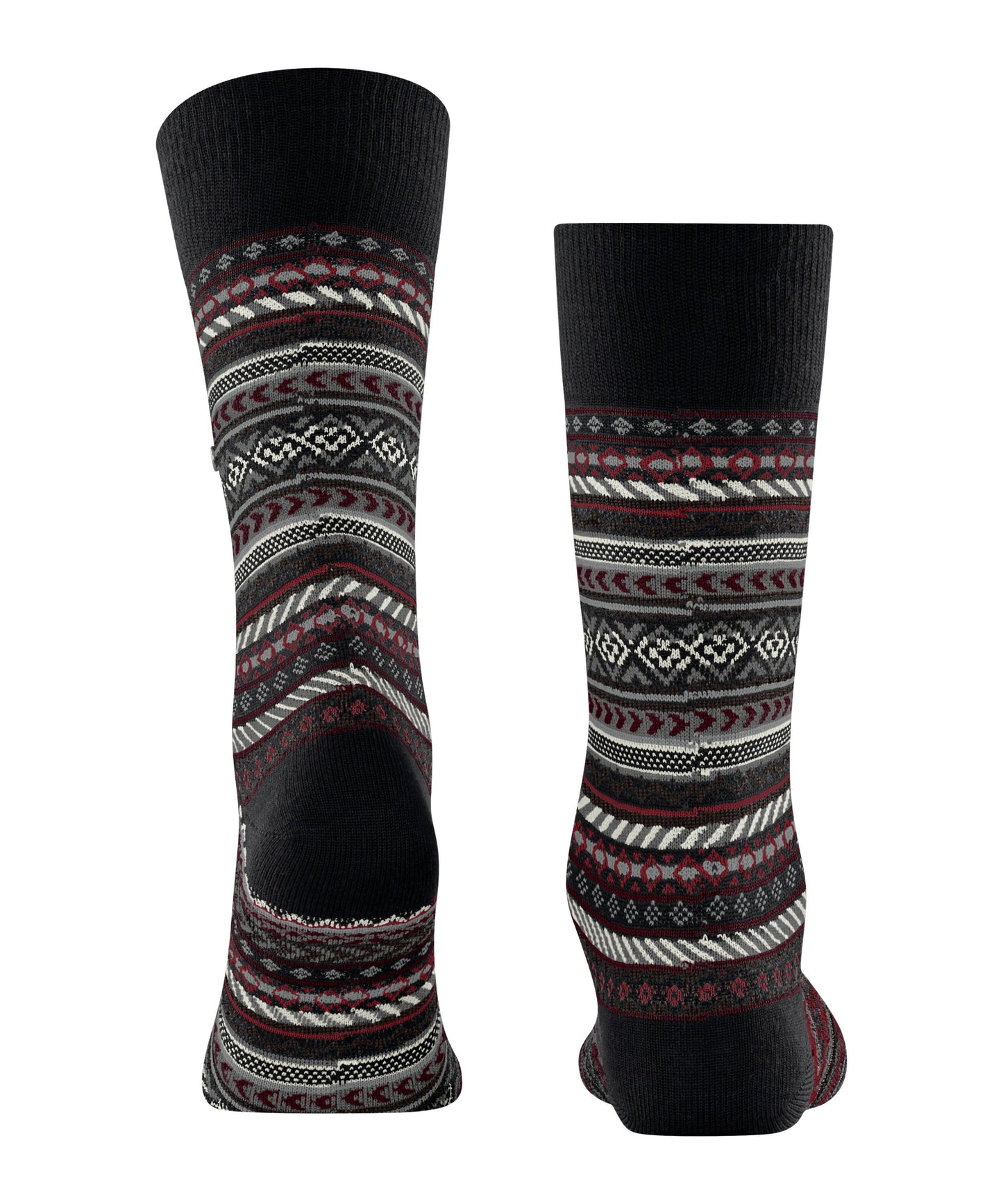Burlington Fair Isle Herren (Black)