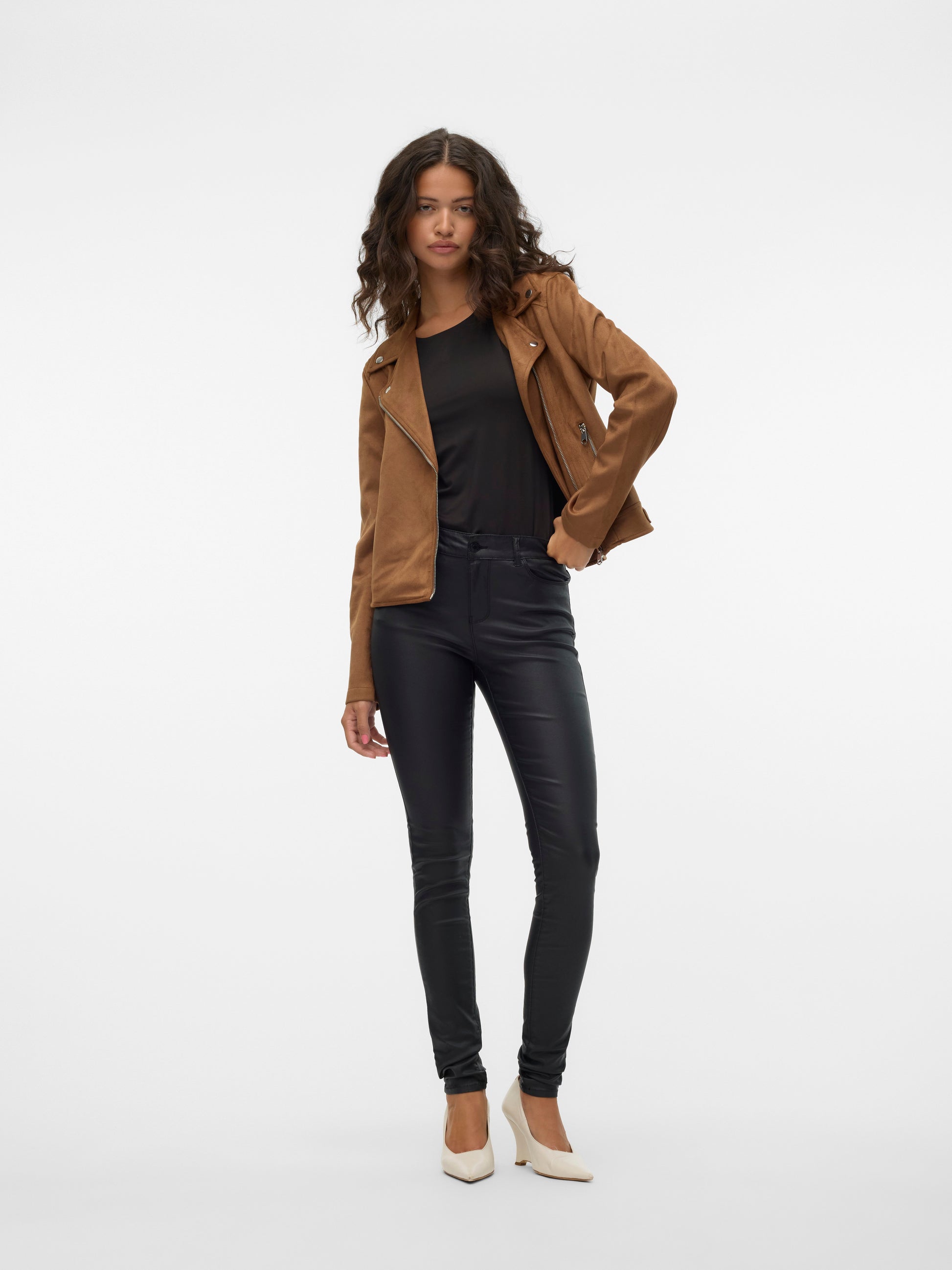 Vmjose Short Faux Suede Jacket Noos (Cognac)
