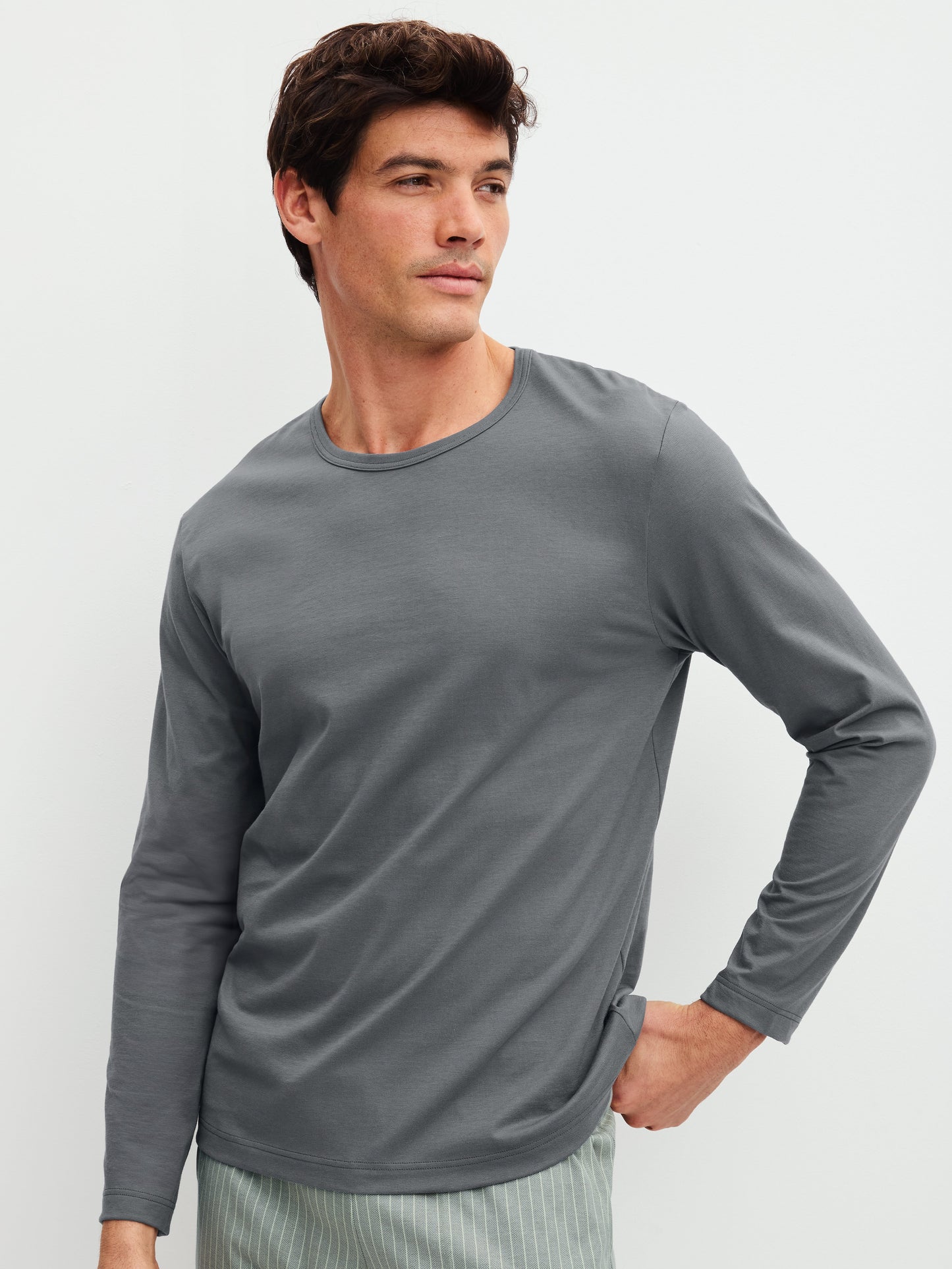 HERREN Shirt langarm (Tornado Grey)