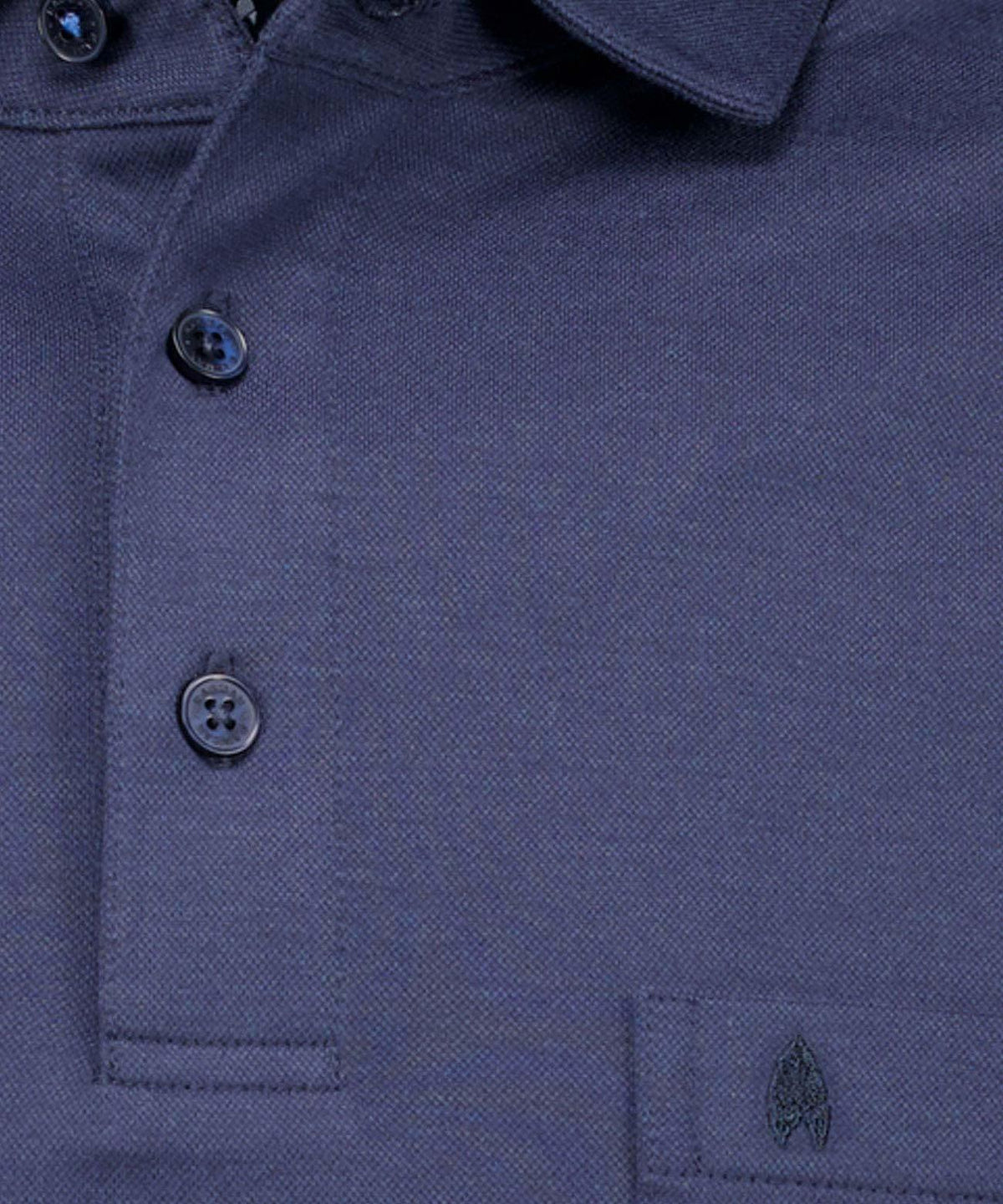 Softknit-Polo Kent-Kragen, Velvet-Touch (Marine)