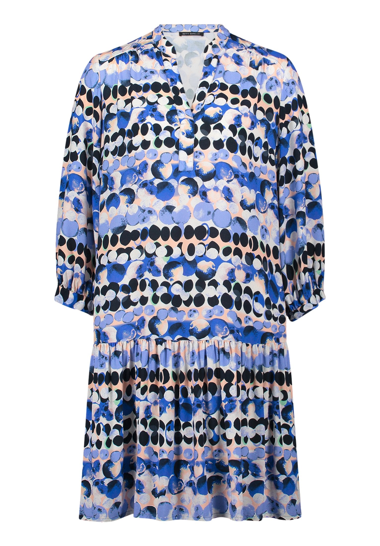 Stufenkleid (Blue/beige)
