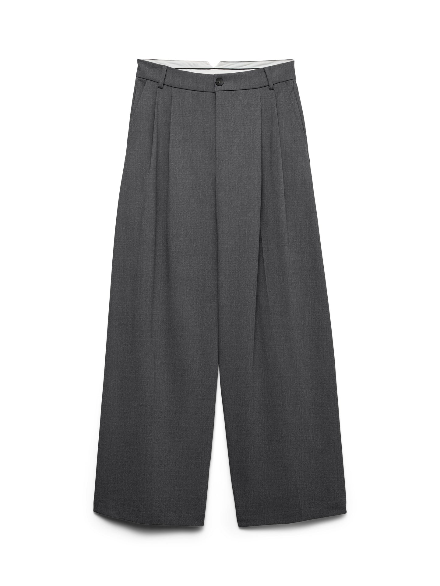 Vmstella Mw Wide Pleat Pant Noos (Dark Grey Mel)