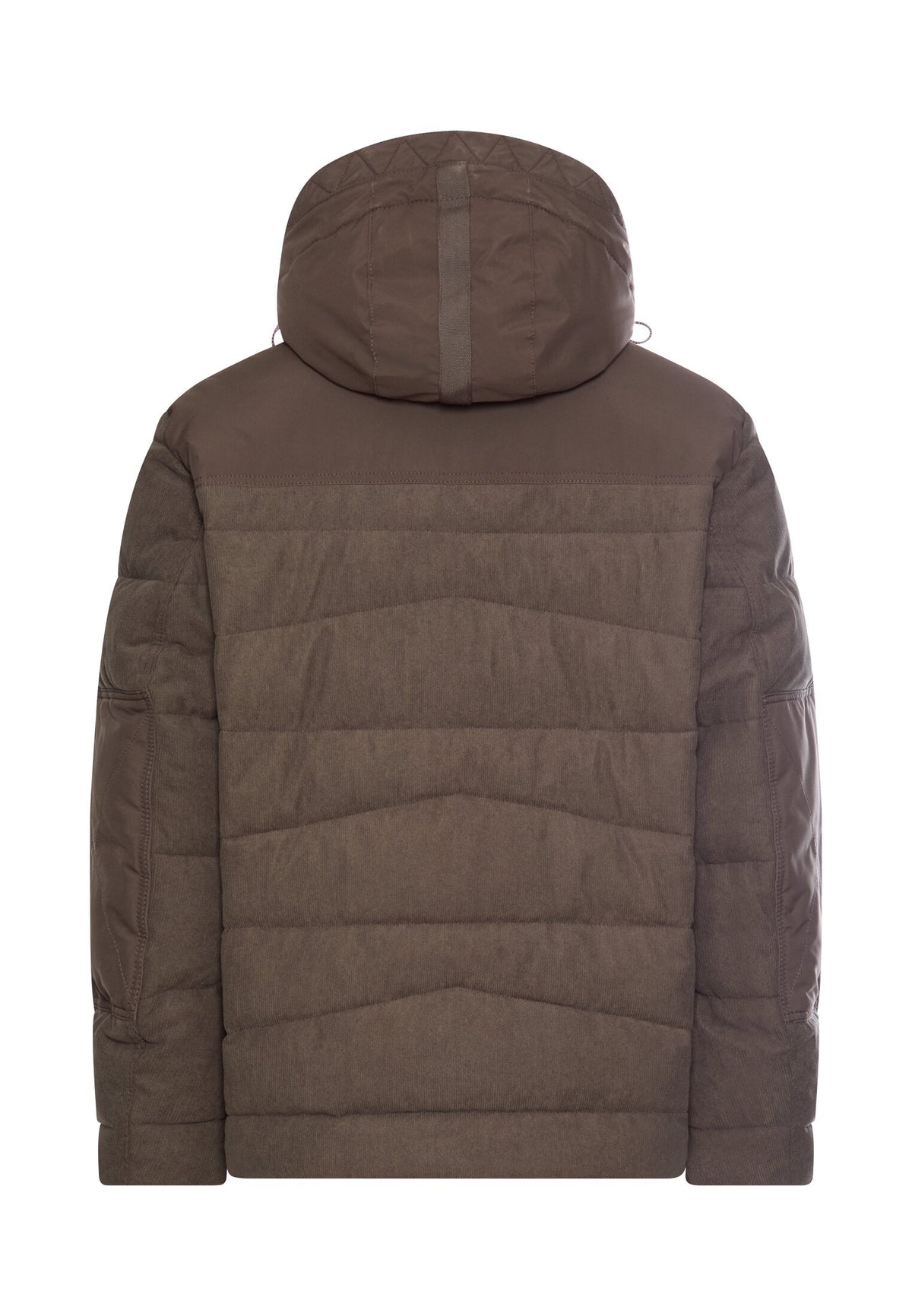 Cordjacke mit abnehmbarer Kapuze (Dark Choclate)