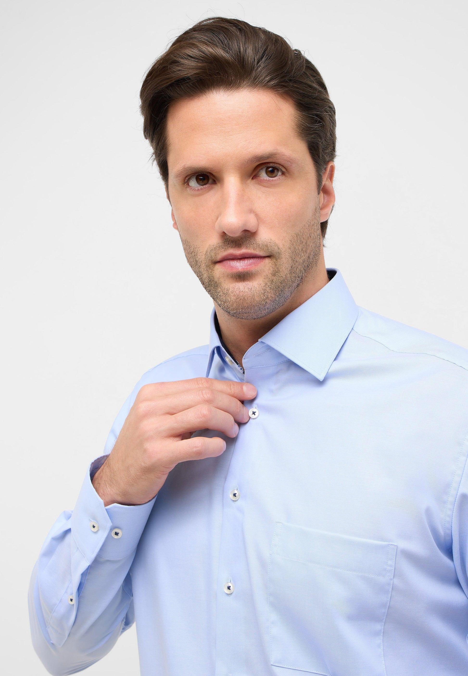 Hemd Twill Langarm (Himmelblau)