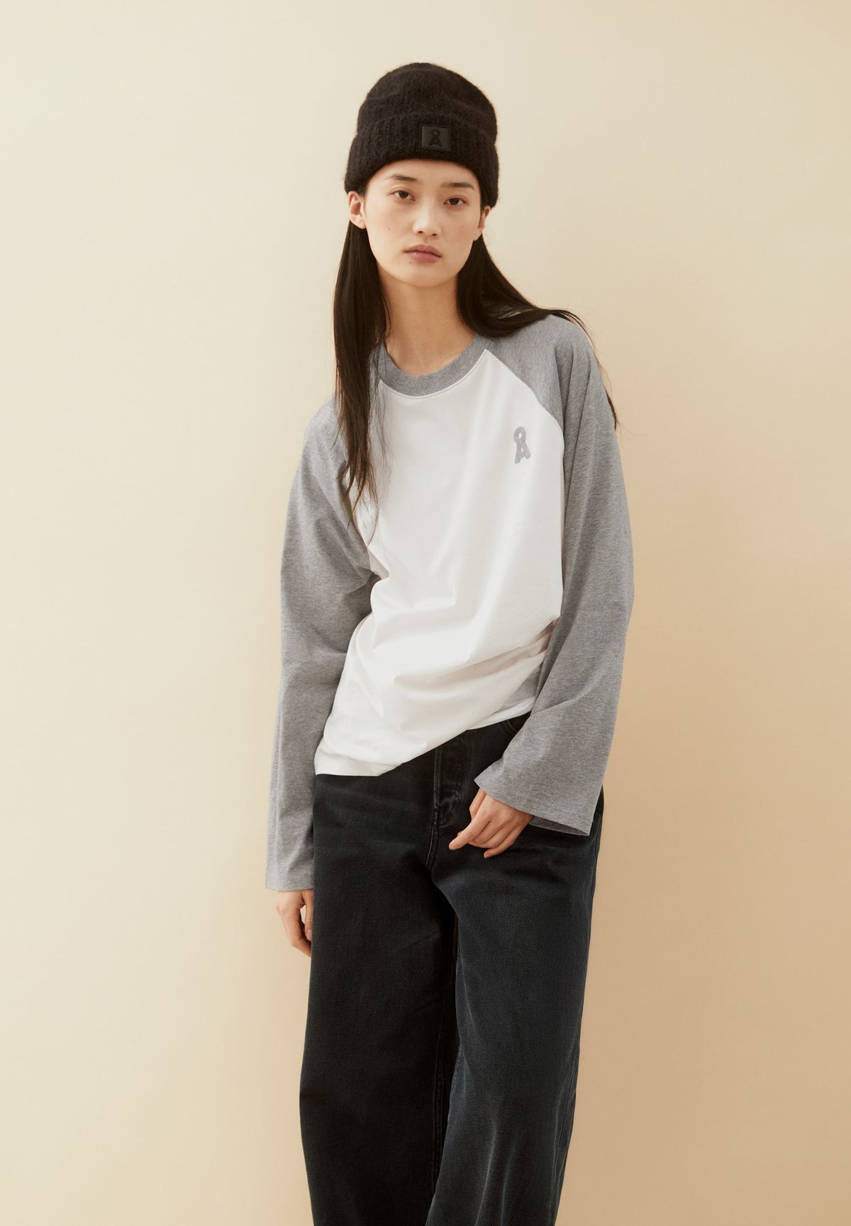 Iconic å Raglan Longsleeve (Undyed-silver M)