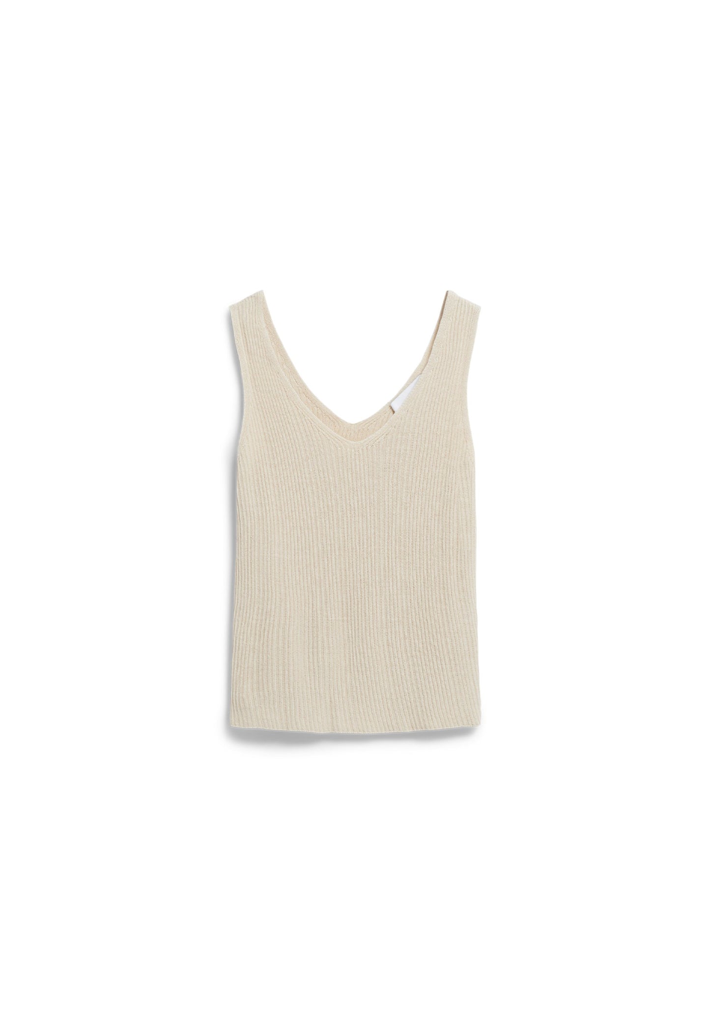 Linen Blend Knit Top (Raw White)