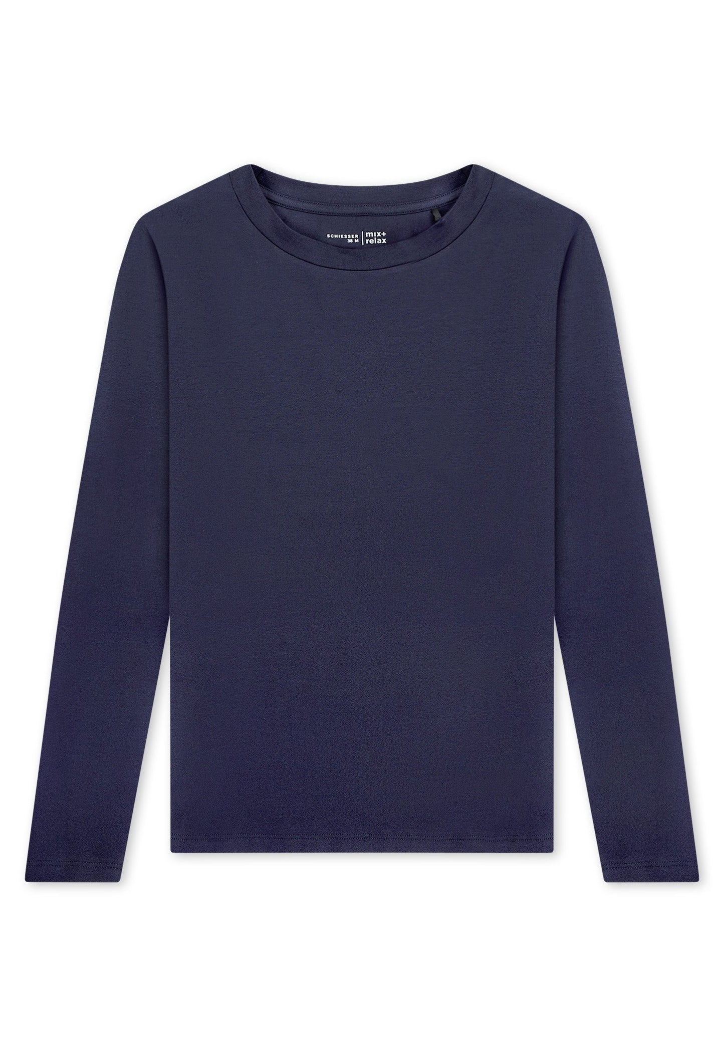 Shirt langarm Rundhals (Deep Blue)