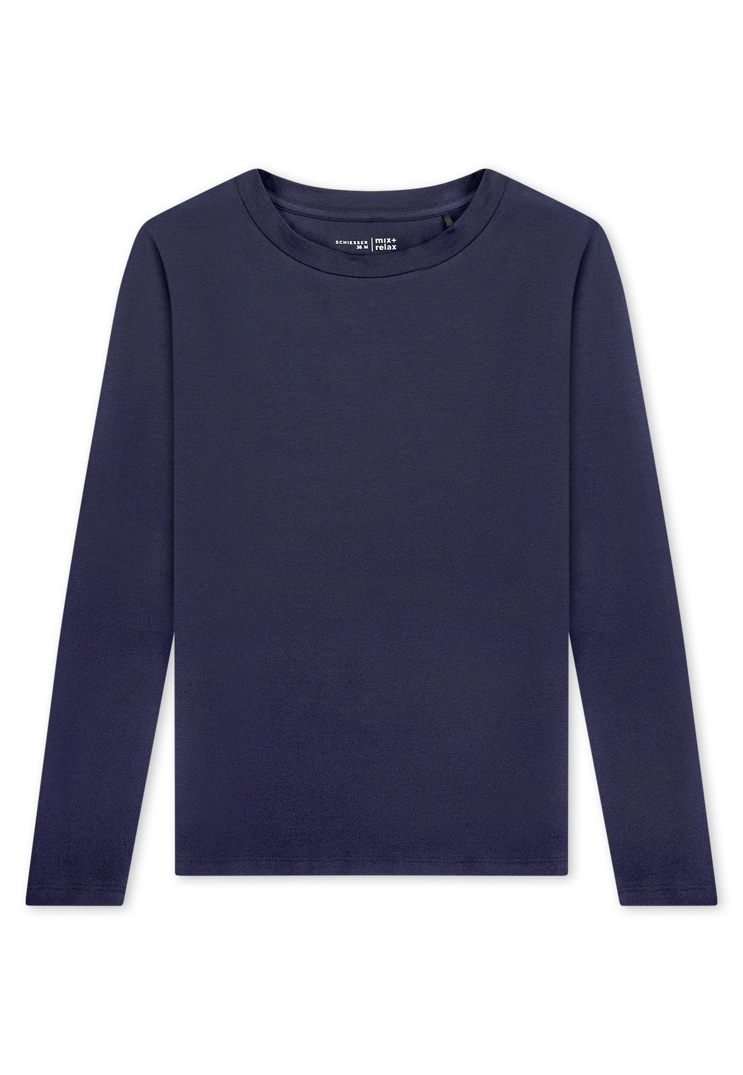 Shirt langarm Rundhals (Deep Blue)