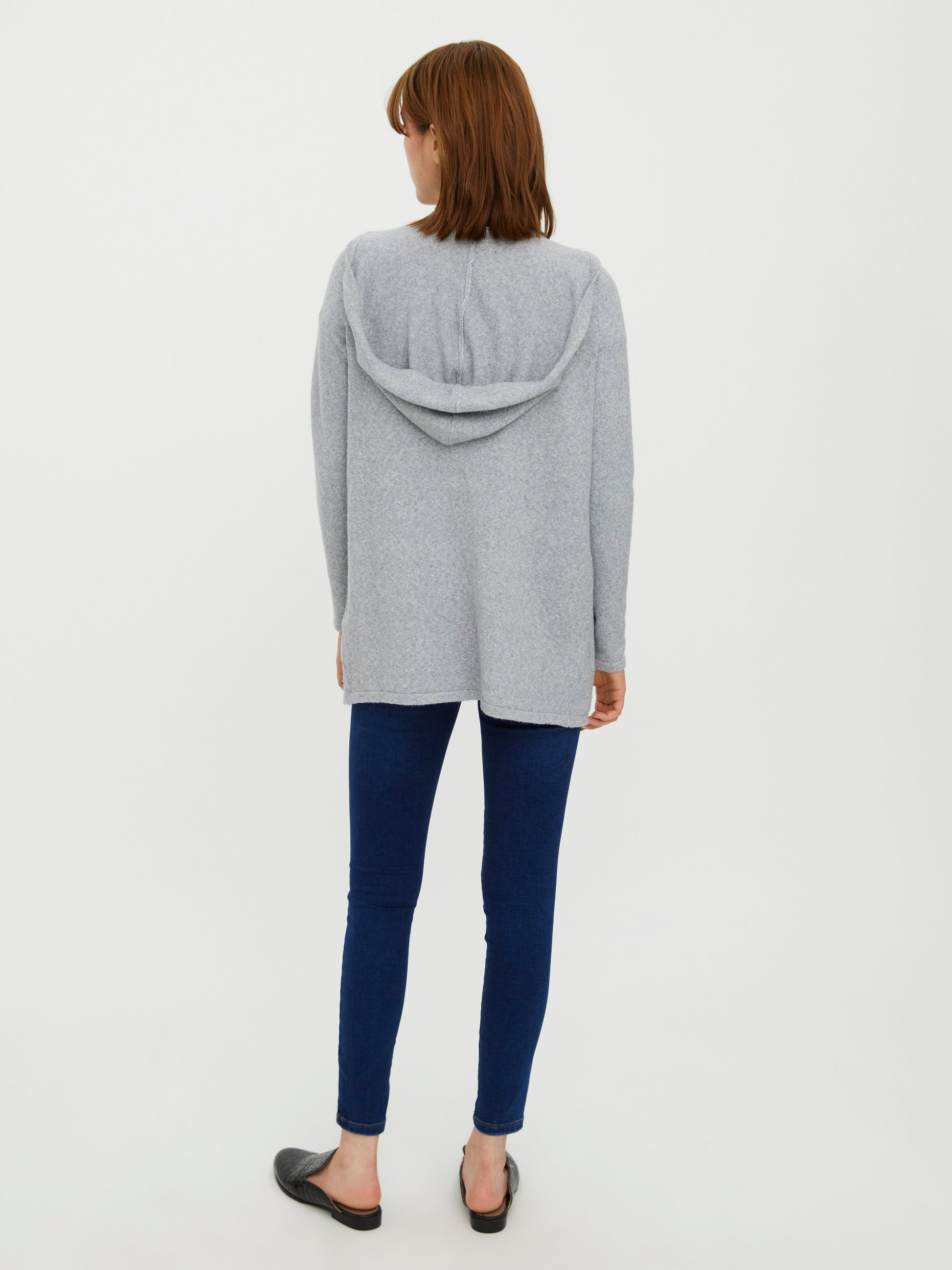 Vmdoffy Ls Open Hood Cardigan Ga Noos (Light Grey Me)