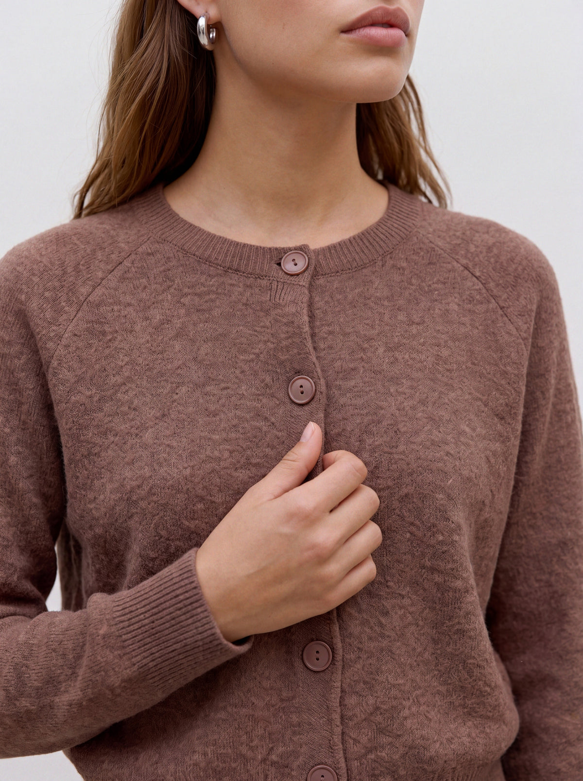 Vmsif Ls O-neck Cardigan Noos (Cocoa Brown)