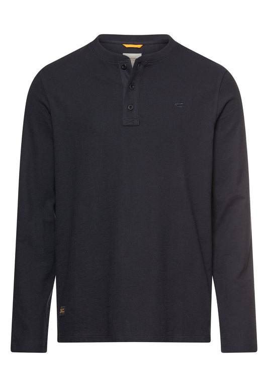 Henleyshirt mit Knopfleiste (Dark Navy)