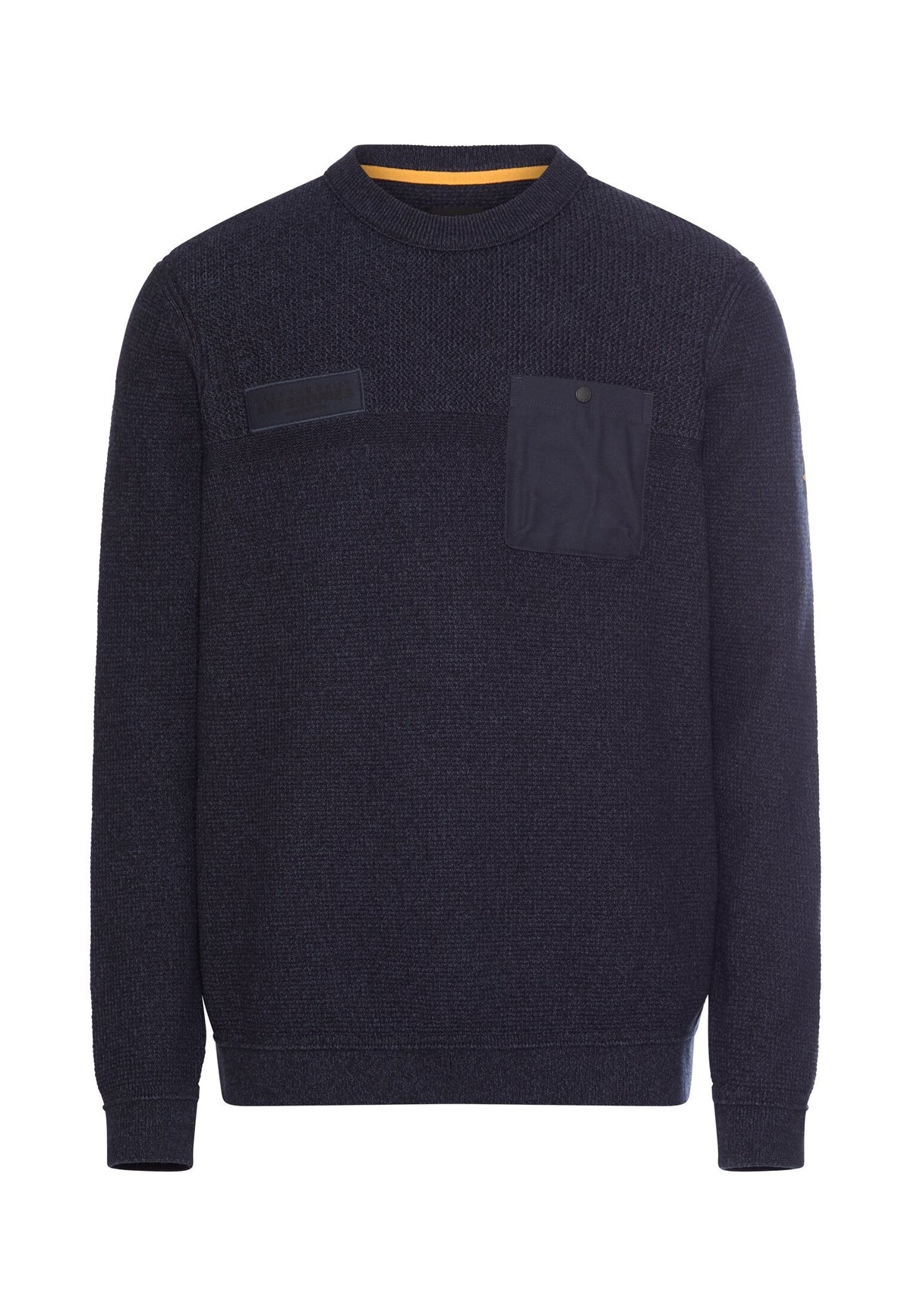 Strickpullover mit Brusttasche (Tinted Blue)