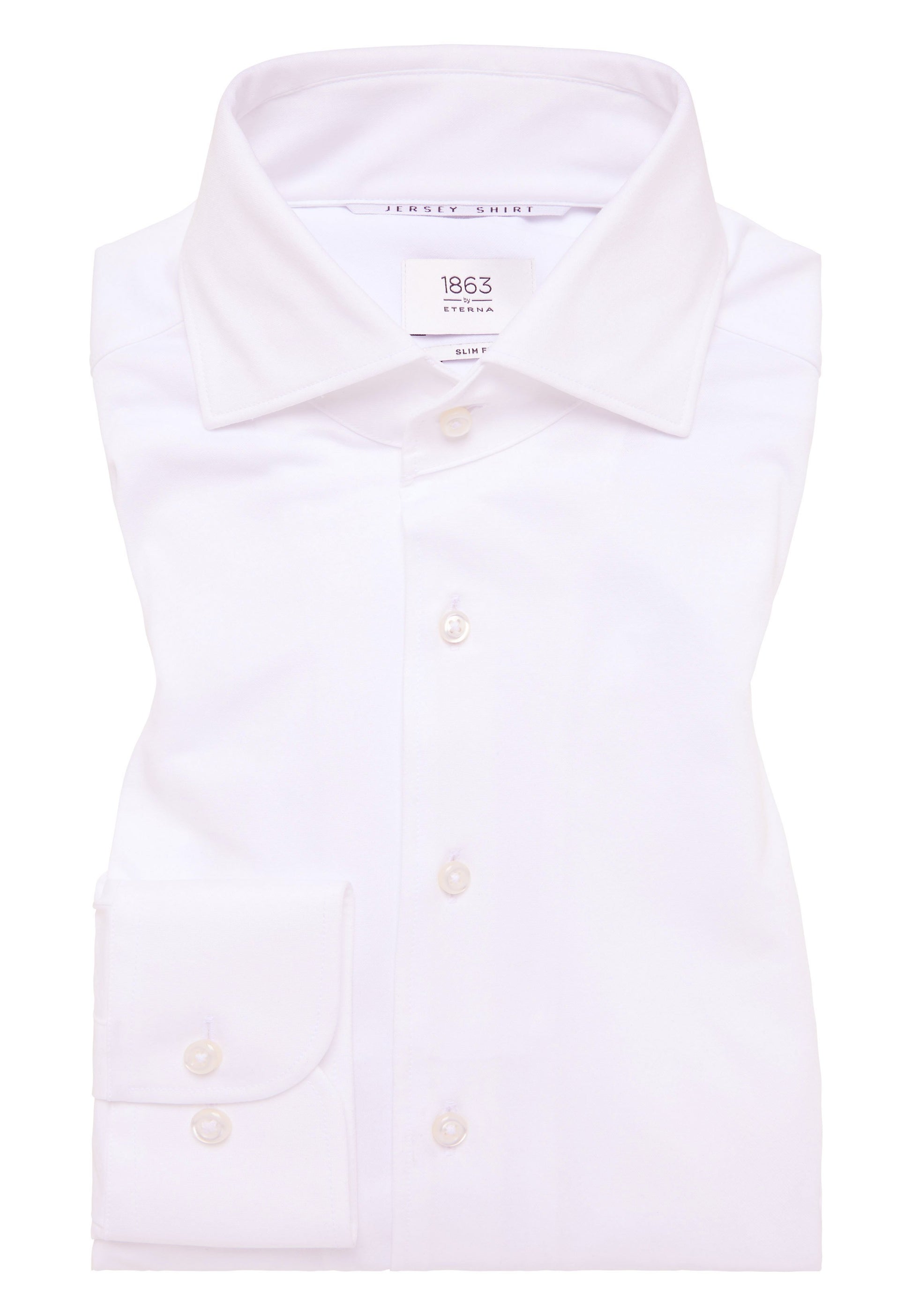 Hemd Jersey Langarm (Weiss)