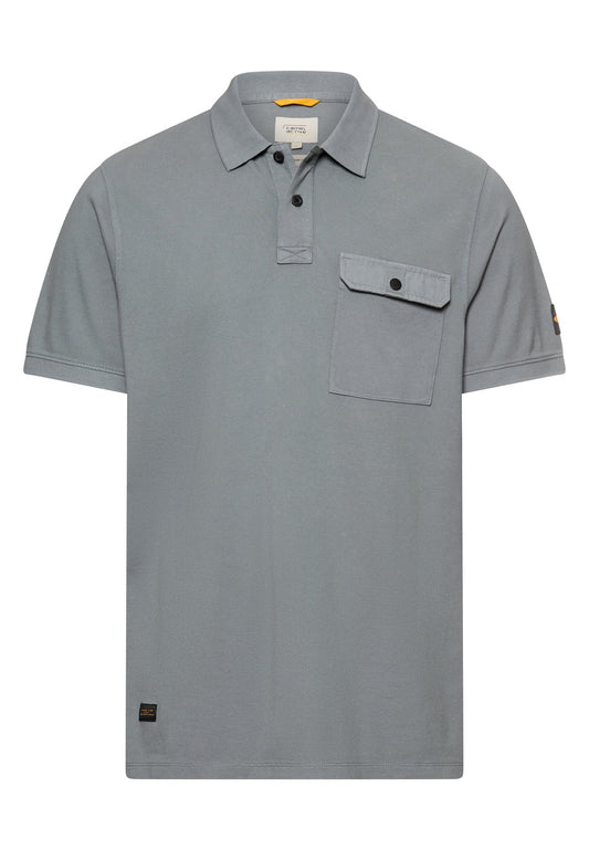 Poloshirt aus reiner Baumwolle (Stormy Blue)