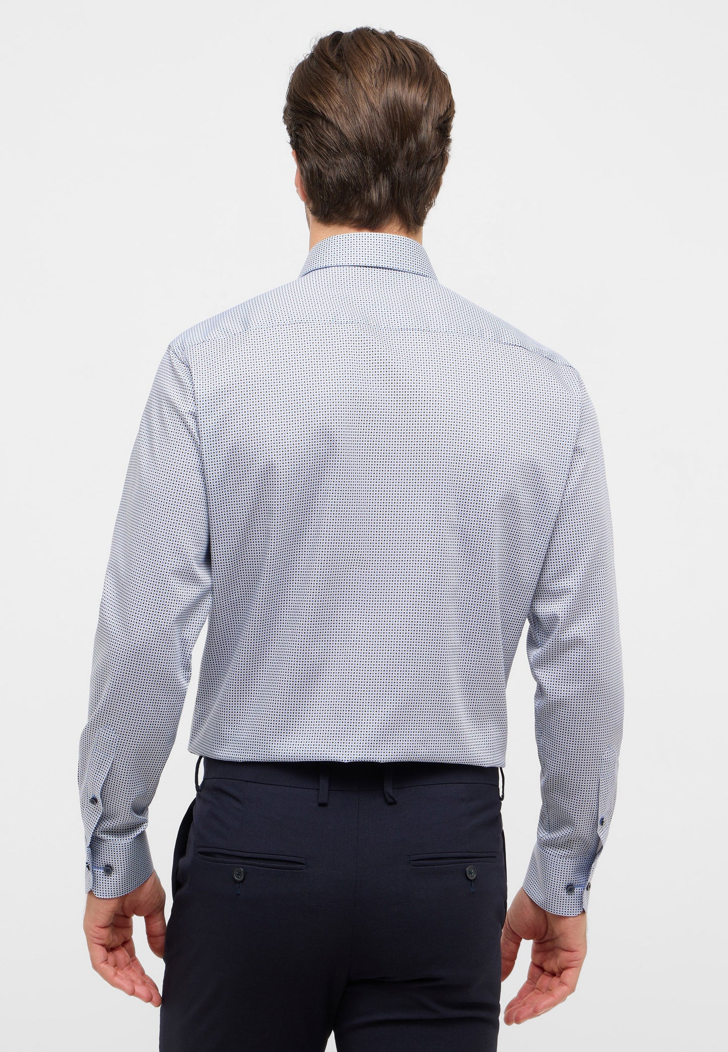 Hemd Twill Langarm (Mittelblau)
