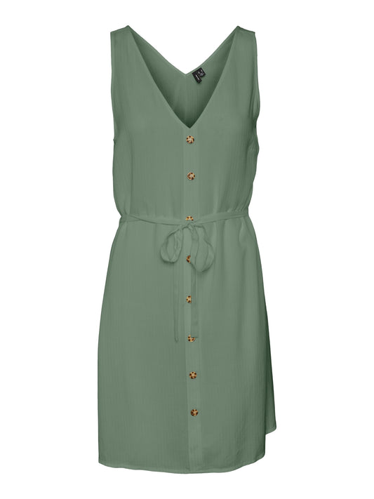 Vmbumpy Sl Short Dress Wvn Ga (Hedge Green)