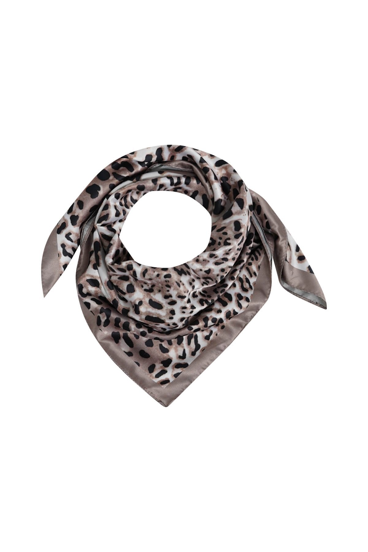Smal Leo Scarf (Dark Choc Print)
