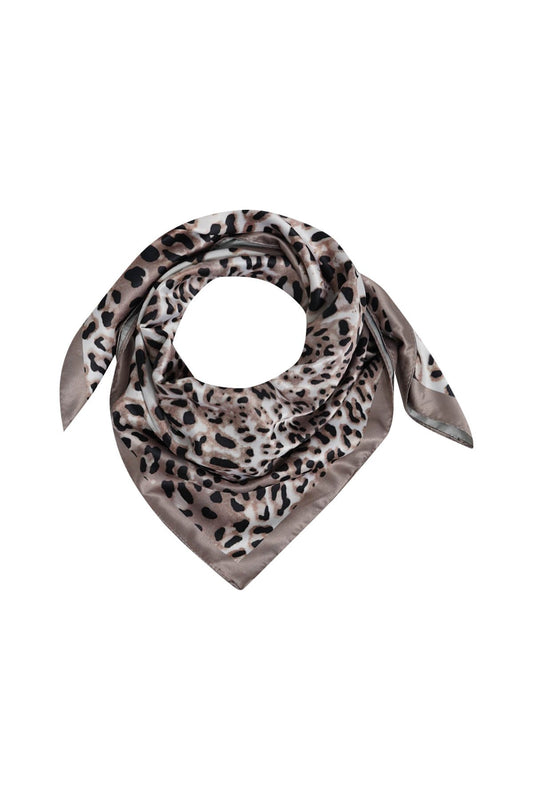 Smal Leo Scarf (Dark Choc Print)