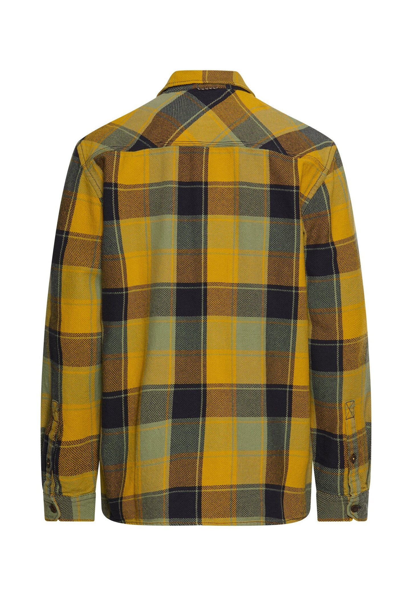 Schottenkarohemd mit Pattentaschen (Moss Yellow)