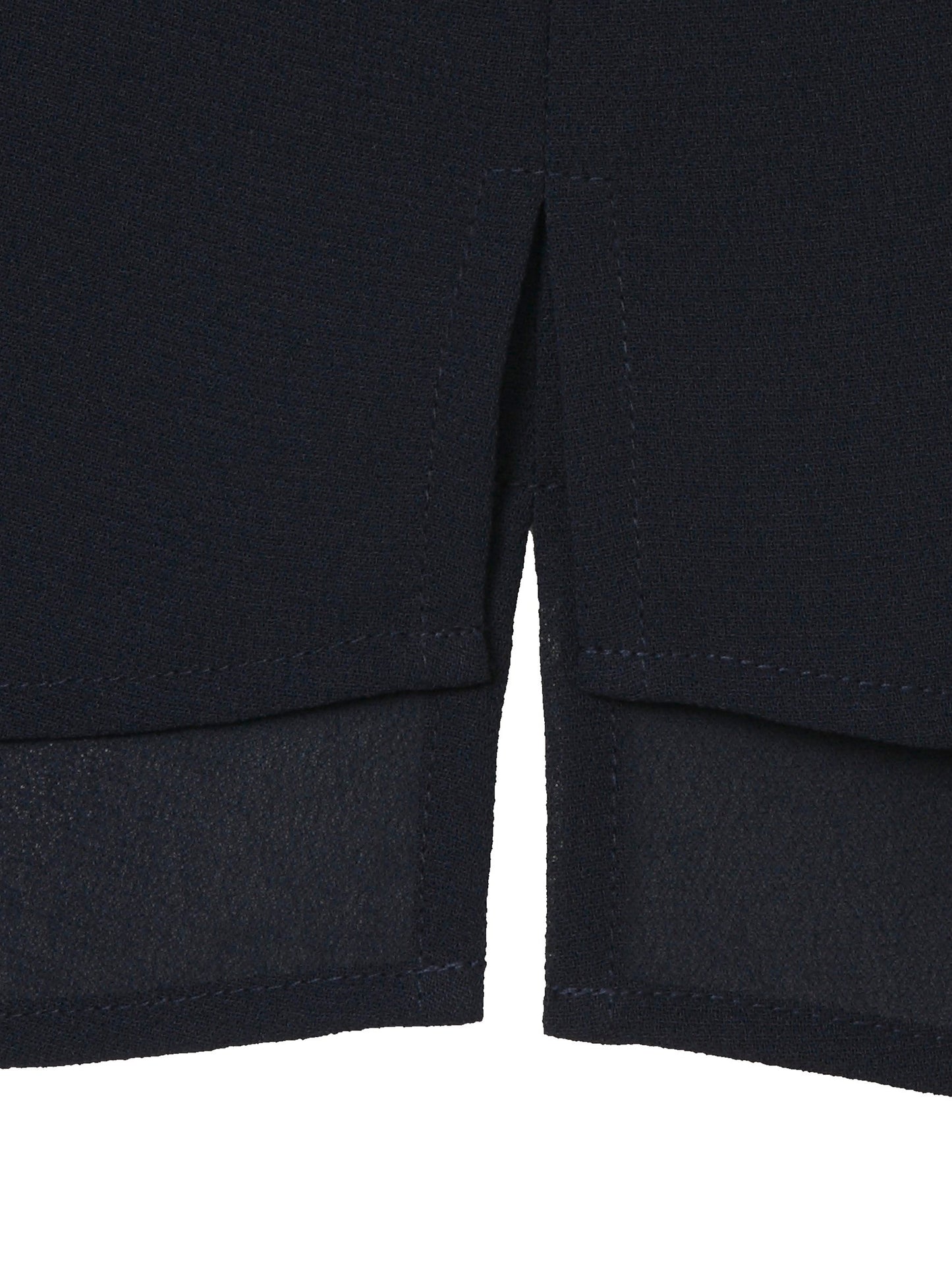 Bluse Rundhals ohne Arm (Navy)