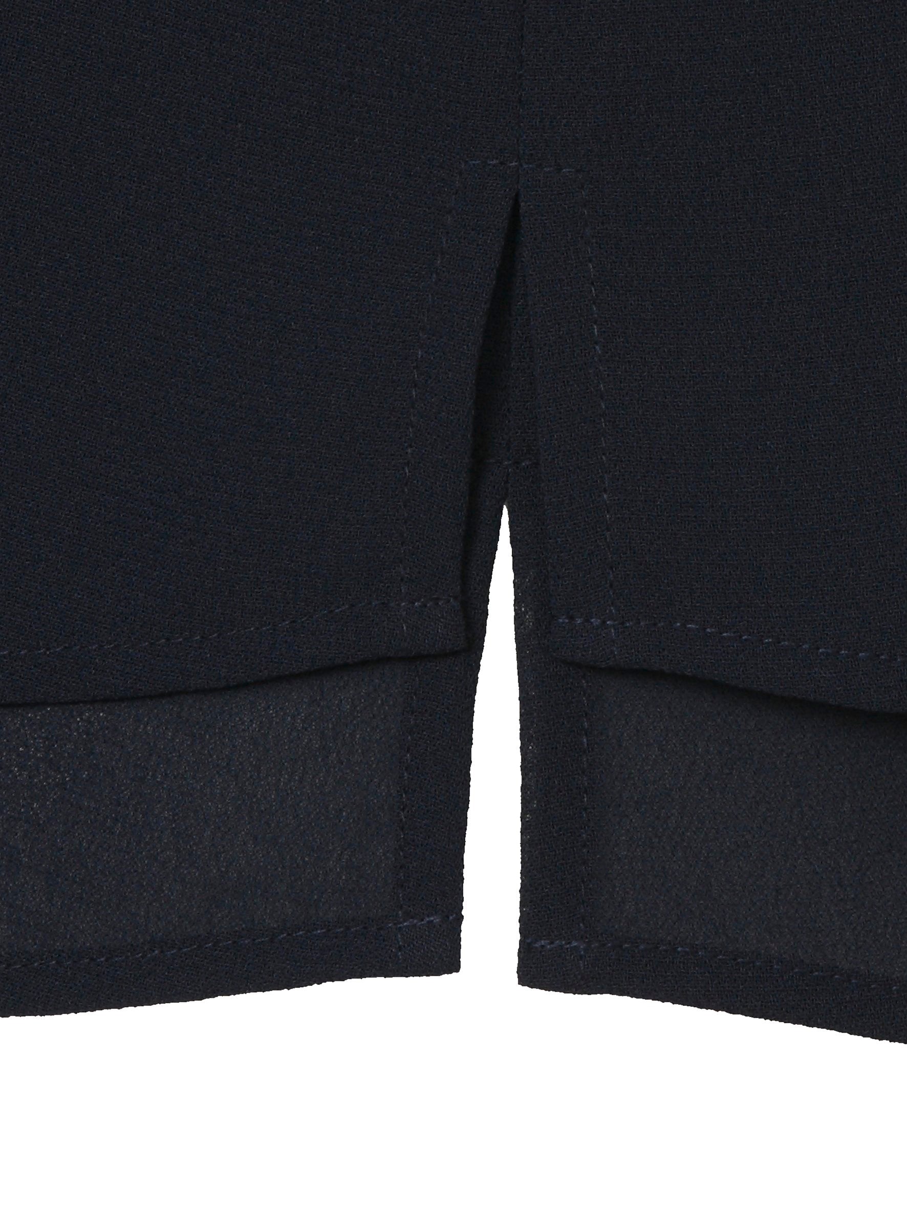 Bluse Rundhals ohne Arm (Navy)