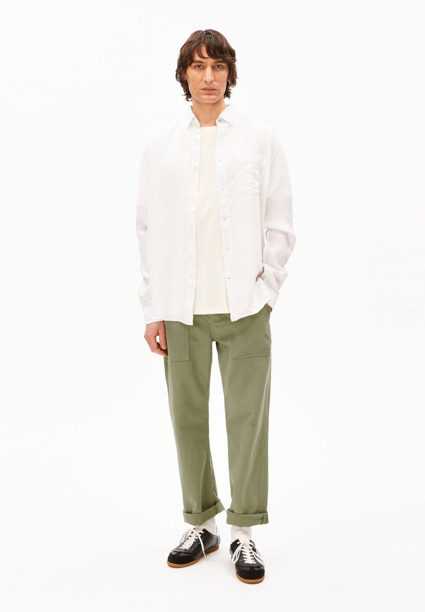 Linen Longsleeve Shirt (White)