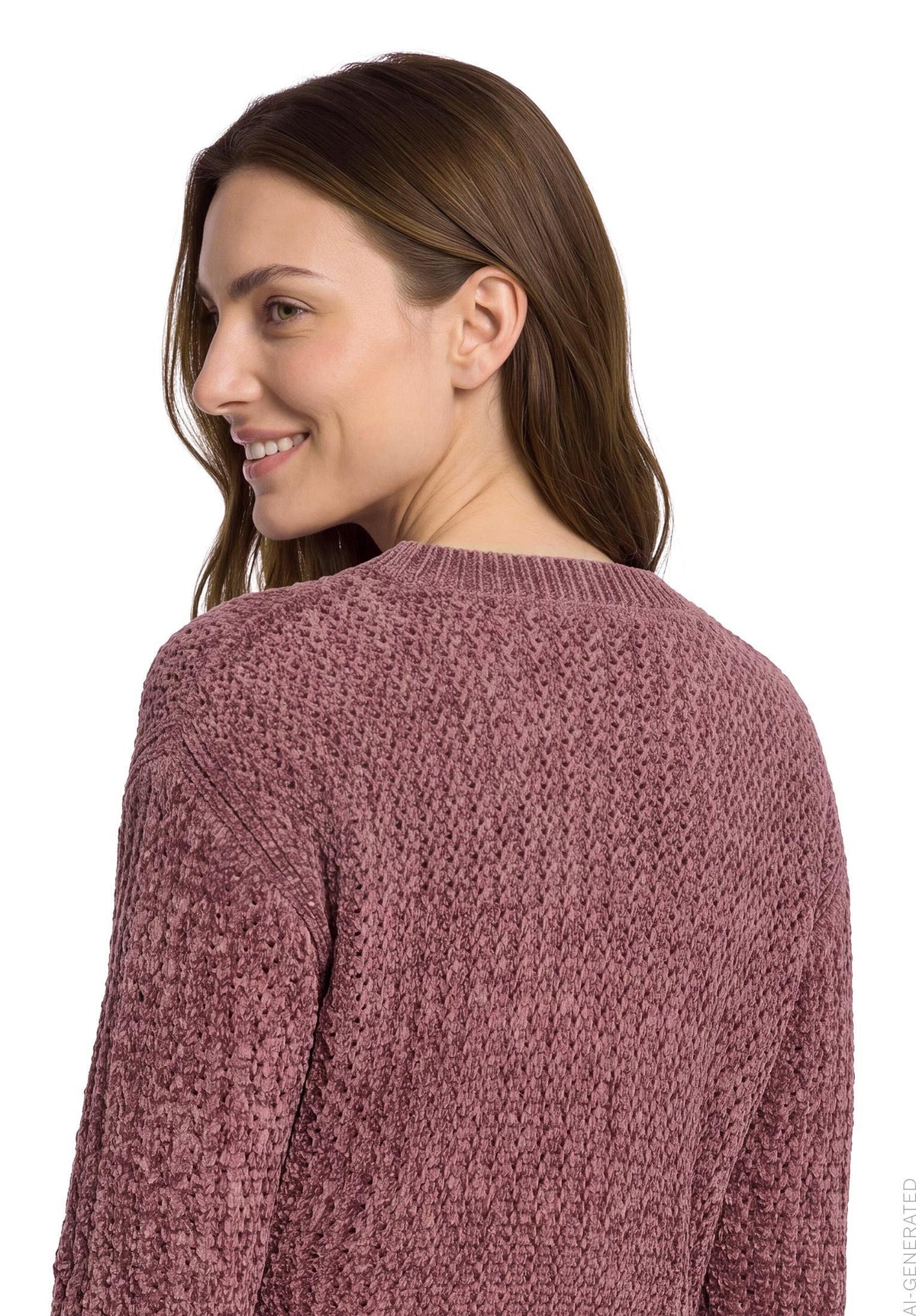 Grobstrick-Pullover (Rose Taupe)