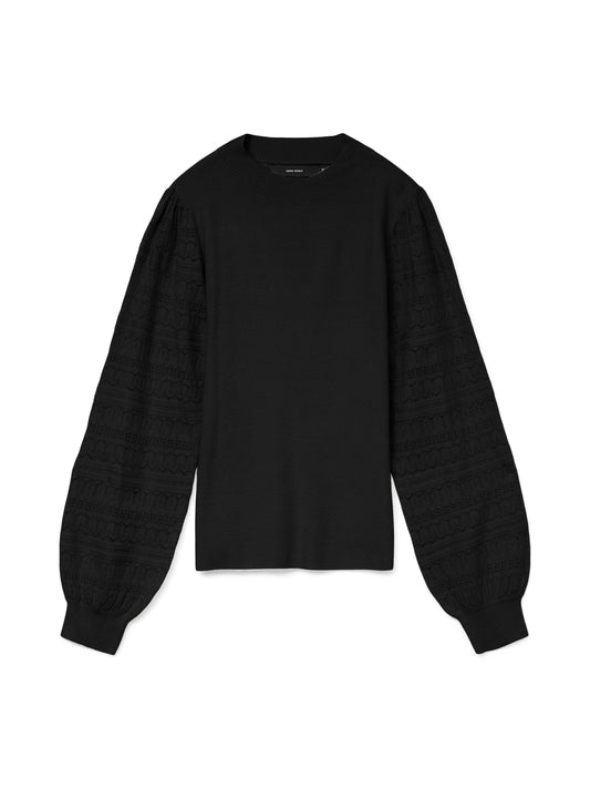 Vmnewlimone Ls Highneck Pullover Boo (Black)