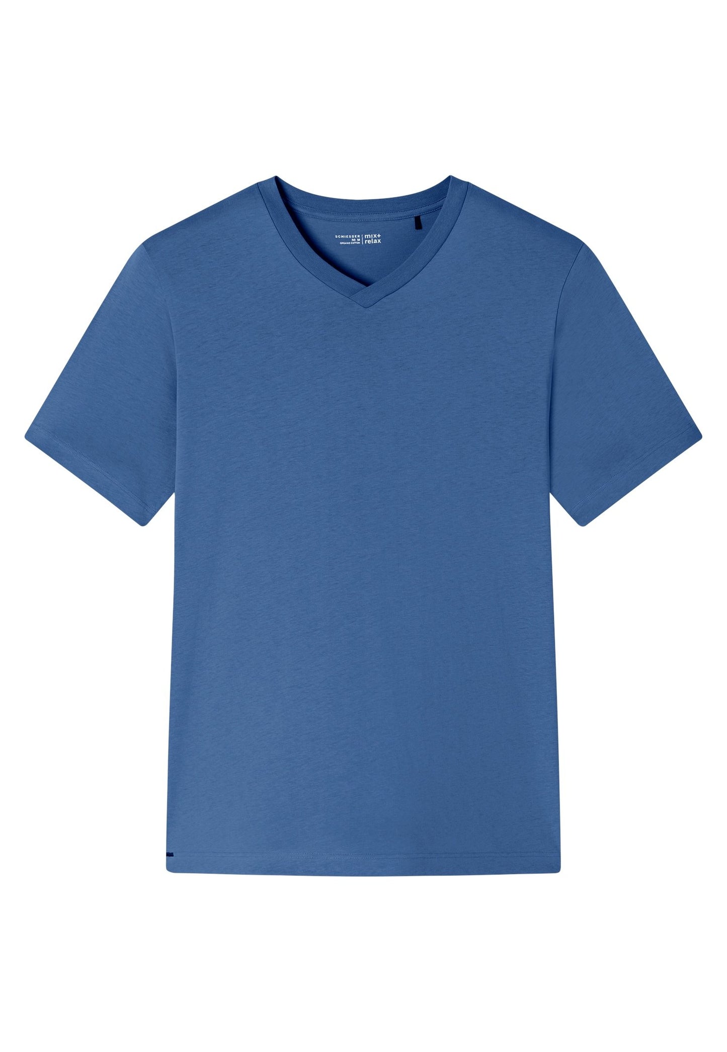 T-Shirt V-Ausschnitt (Atlantikblau)