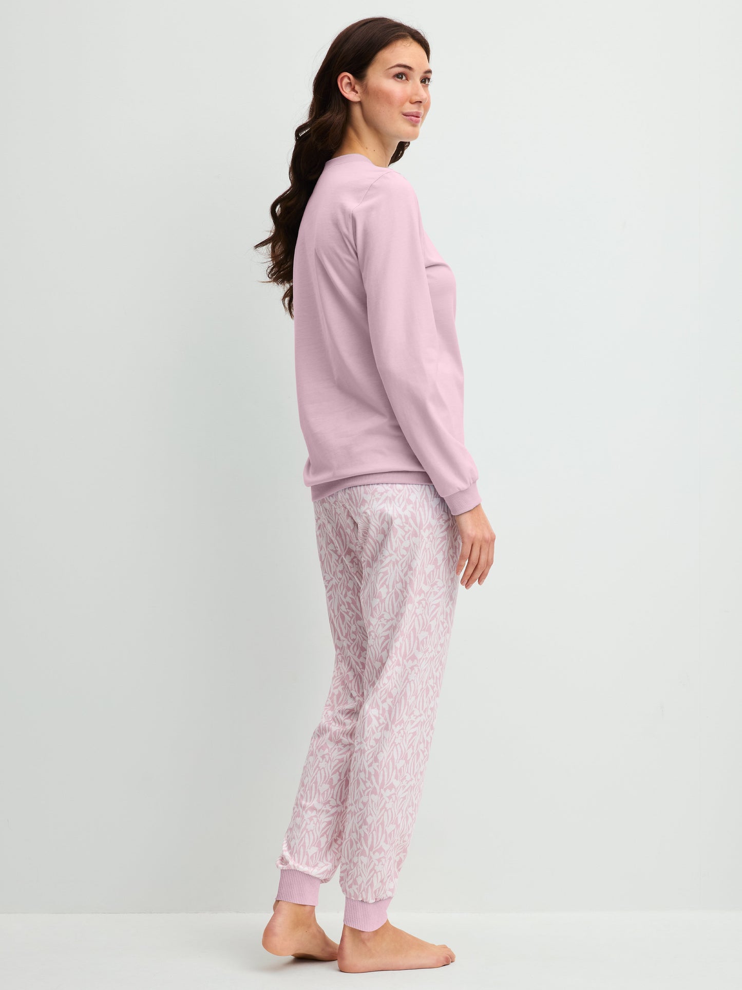 DAMEN Pyjama mit Bündchen (Fragrant Lilac)