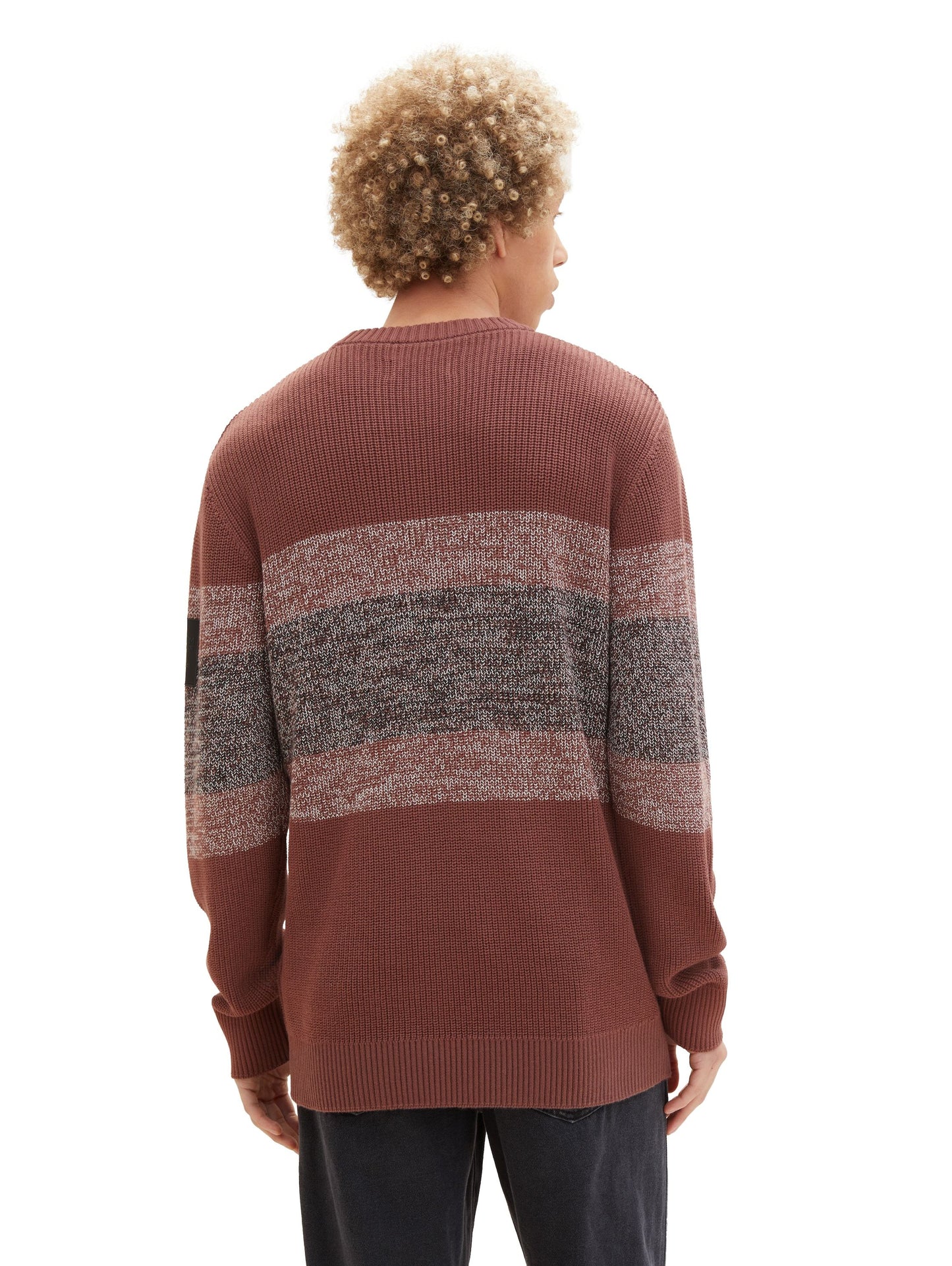 multicolor stripe knit (Russet Brown)