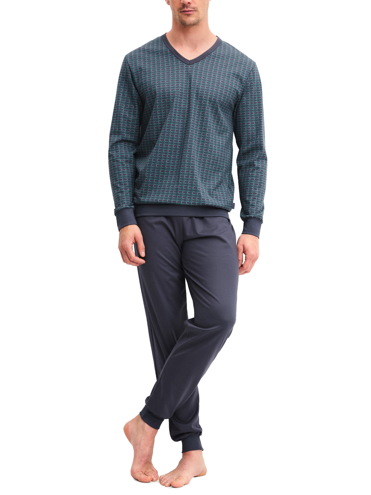 HERREN Pyjama mit Bündchen (Vinyle)