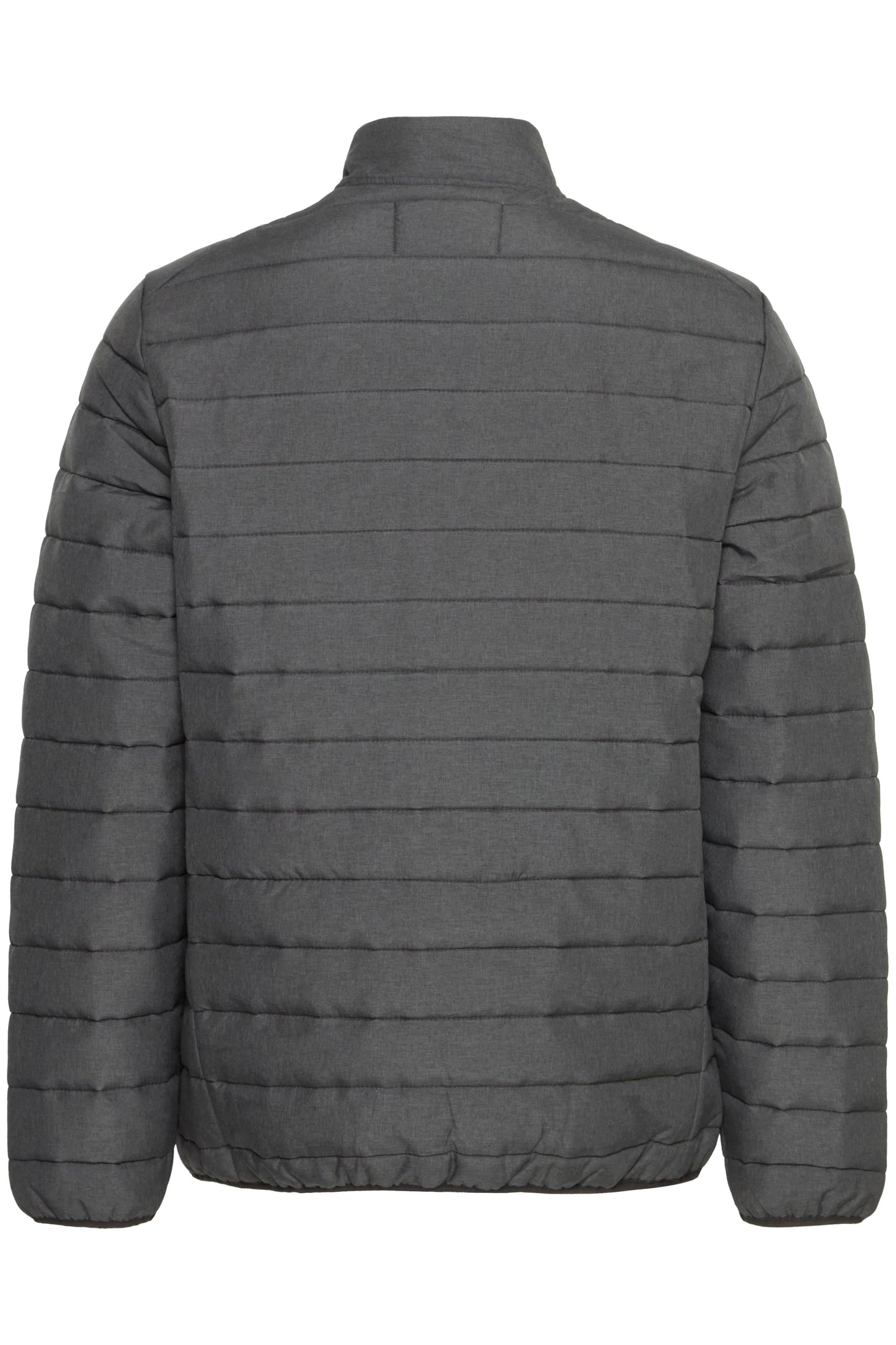 BHEDMAR puffer with stand collar (Black Melange)