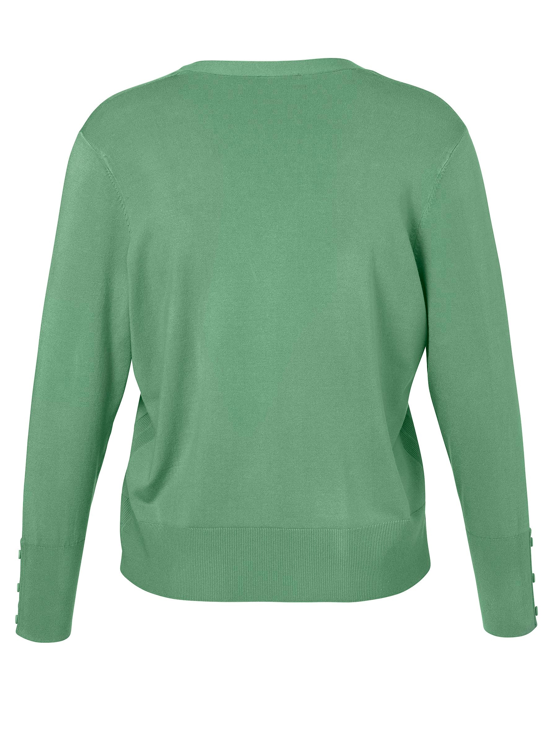 Jacke V-Ausschnitt 1/1 Arm Knöpfe (Green)