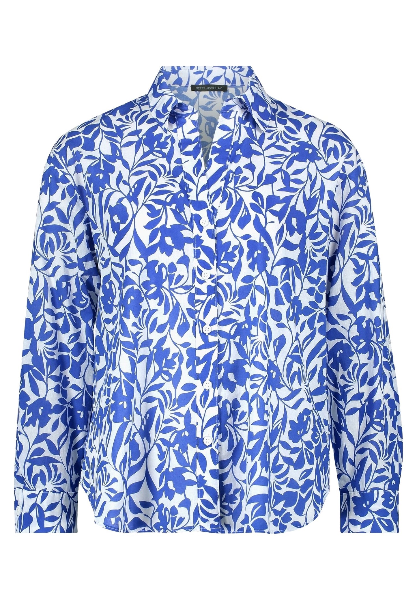 Longbluse (Cream/blue)