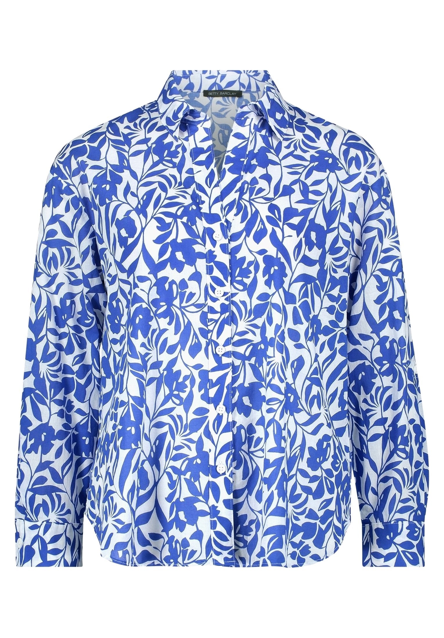 Longbluse (Cream/blue)