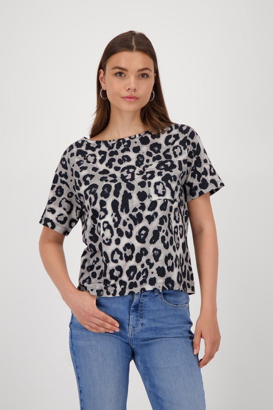 T-Shirt (Greige Gemustert)